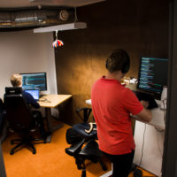 coders at riverfront (Softagram office)